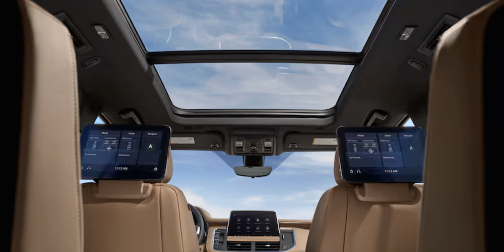 2021 Chevy Suburban interior with sunroof